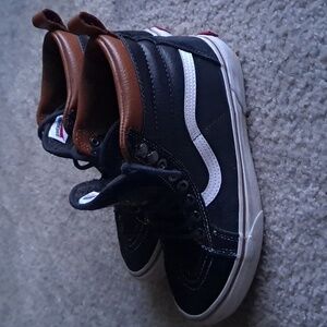 Leather top vans